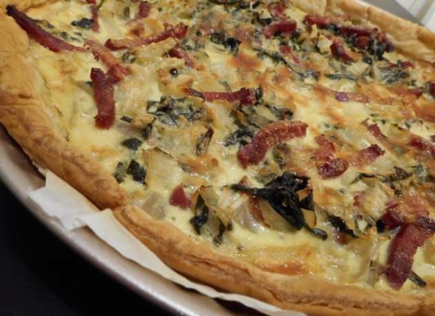 Quiche aux blettes et au lard